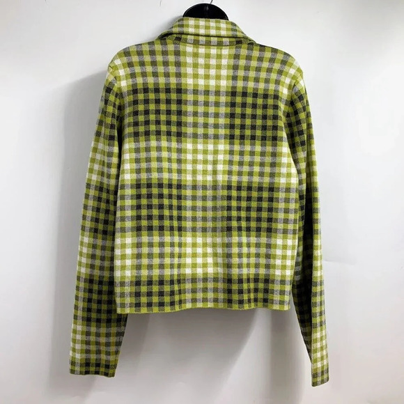 Rachel Roy Women's Plaid Check Rayon 3 Button Long Sleeve Jacket Size L - Picture 2 of 13